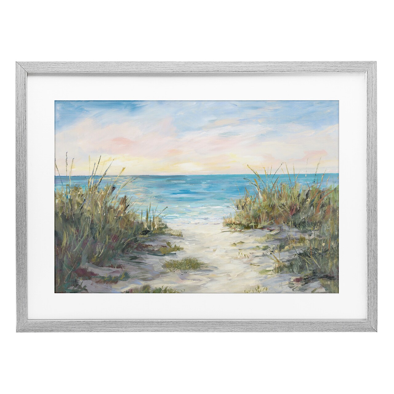 Stupell Industries Walk To The Beach Framed Print Under Glass, design by Julie DeRice